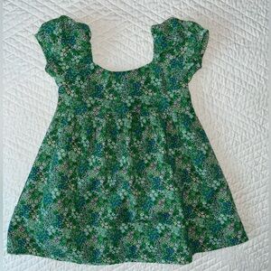 Janie and Jack Green Floral Dress
